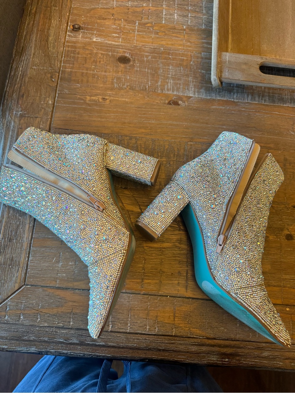 Betsey Johnson rhinestone boots